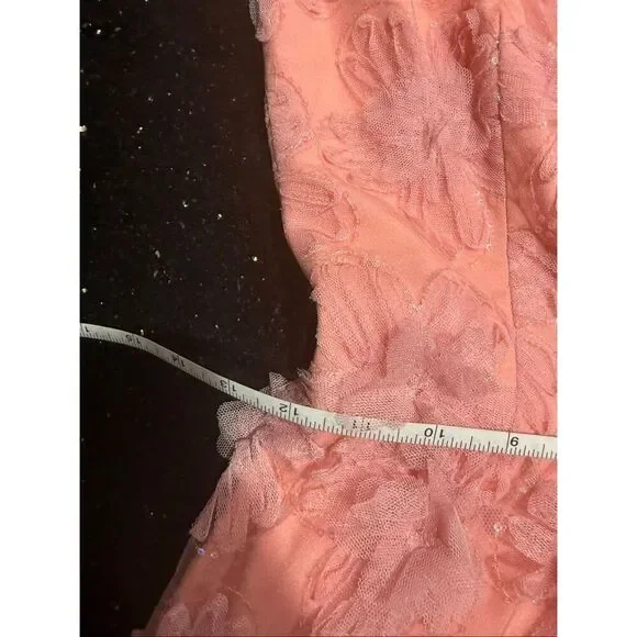 HELSI Pink 3D Floral Appliqué Mini Dress Wedding Guest Party Size XS Preloved - Picture 5 of 6